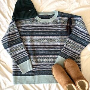 Vineyard Vines Blue Wool Crewneck Sweater Sweatshirt